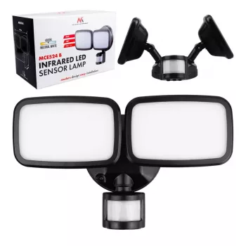LED-wandlamp MACLEAN MCE524 met PIR-bewegingsmelder, model MCE524 B