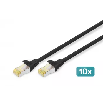 Netwerkkabel Digitus CAT 6A S/FTP RJ-45 5m zwart