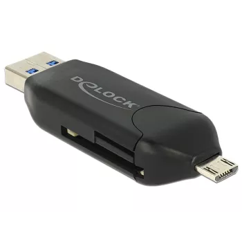 Kaartlezer DeLOCK 91734 USB/micro-USB zwart