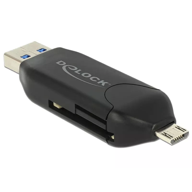 Kaartlezer DeLOCK 91734 USB/micro-USB zwart