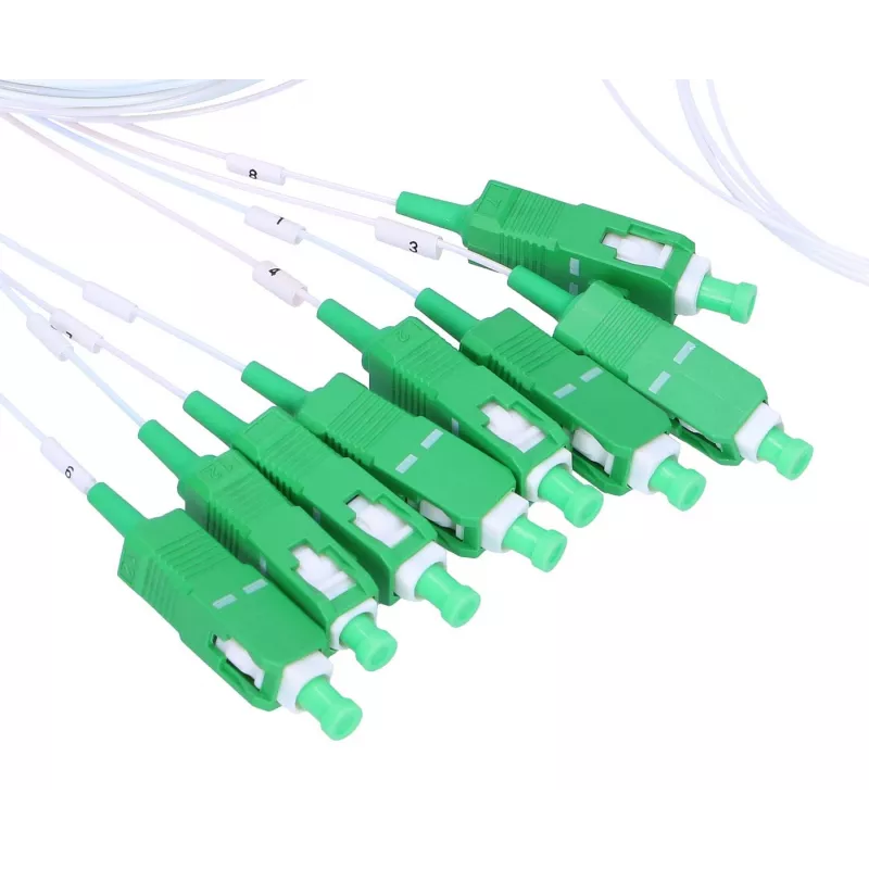 Kabelsplitter Extralink splitter 1:8 PLC SC/APC 900µm 1,5 m groen wit