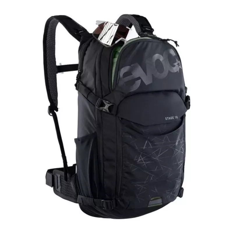 EVOC Stage rugzak fietsrugzak zwart nylon, polyrattan