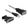DeLOCK adapter USB 2.0 Type-A naar serieel RS-232 D-Sub 9 + D-Sub 25