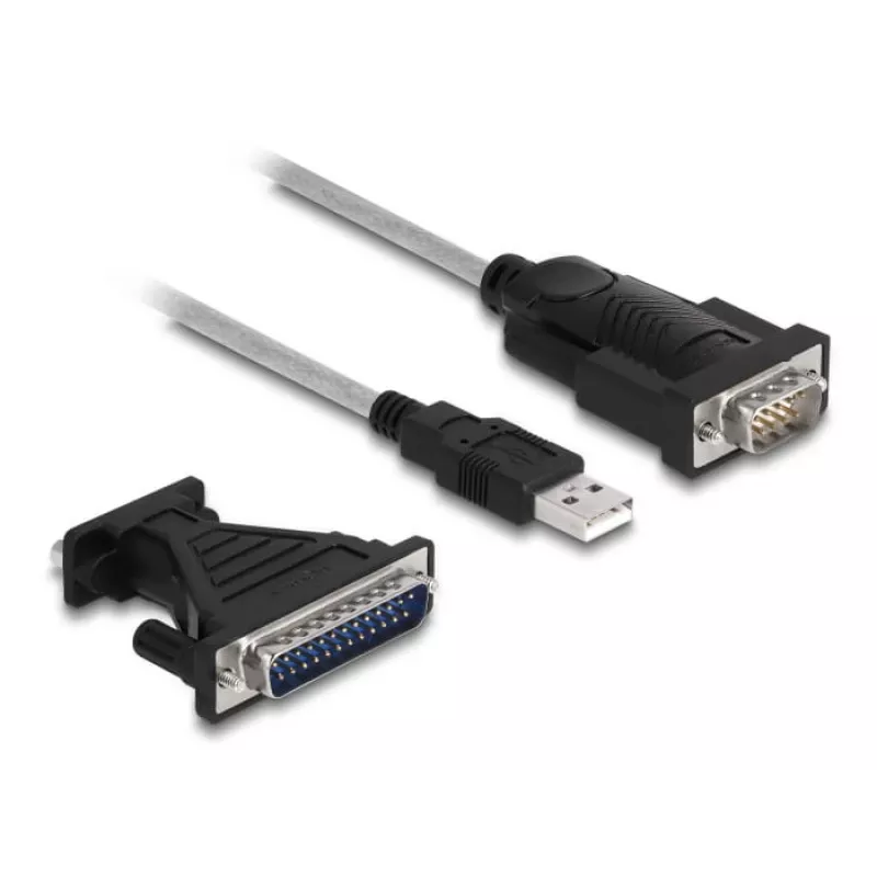 DeLOCK adapter USB 2.0 Type-A naar serieel RS-232 D-Sub 9 + D-Sub 25