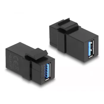 DeLOCK Keystone-module USB 3.0 A bus naar A bus zwart 1:1