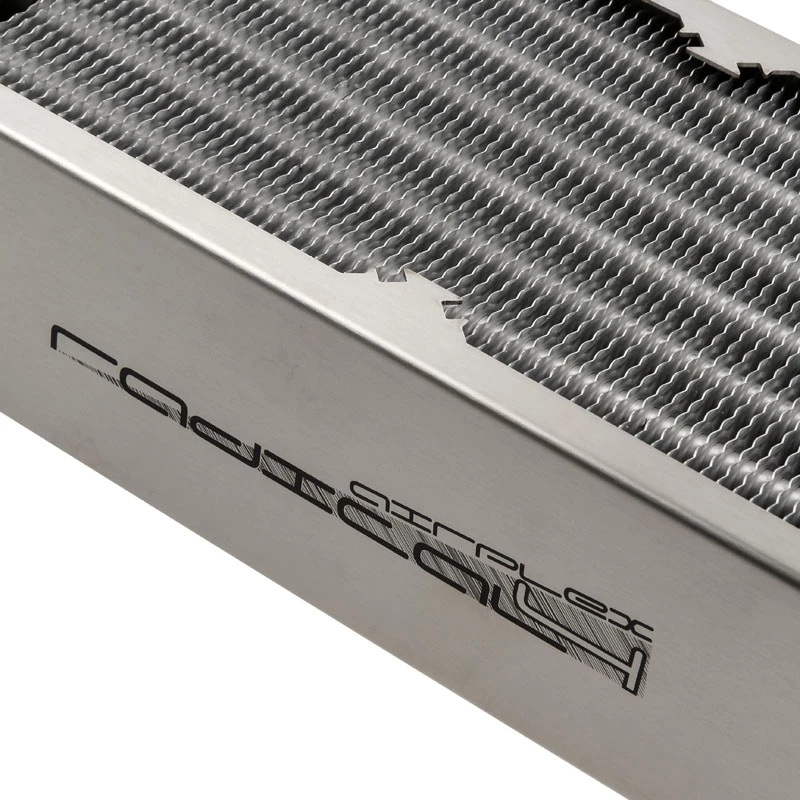 Radiator Aqua-Computer airplex radical 4/480 — aluminium/koper/rvs, 520×140×73 mm