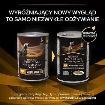 Natte voeding voor honden PURINA Pro Plan Veterinary Diets NF Renal Function therapeutisch, varken, 400 g blik