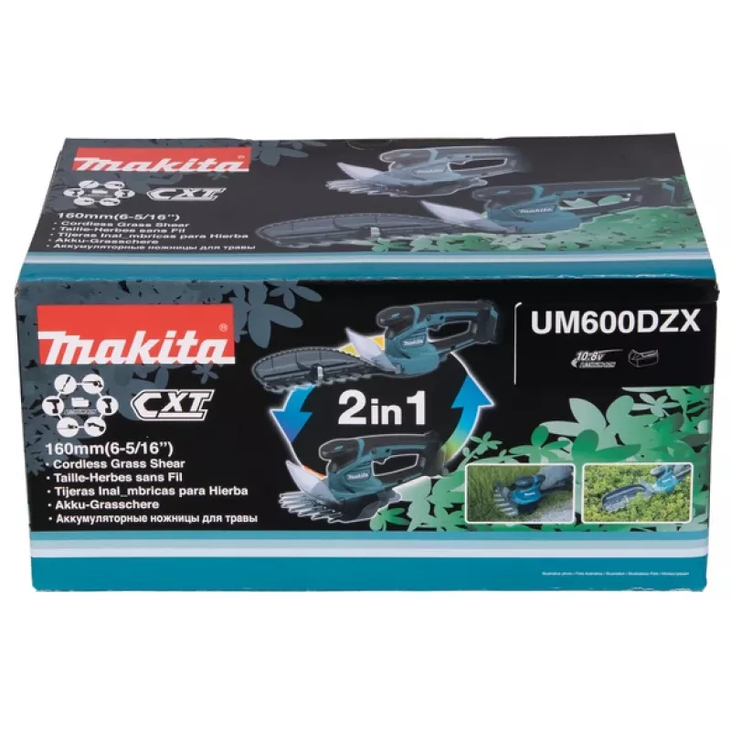 Makita UM600DZX draadloze grasschaar zwart, blauw 12 V
