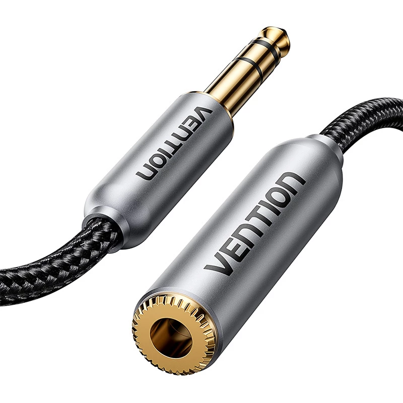 Audiokabel 6,35 mm jackstekker naar bus Vention 1 m
