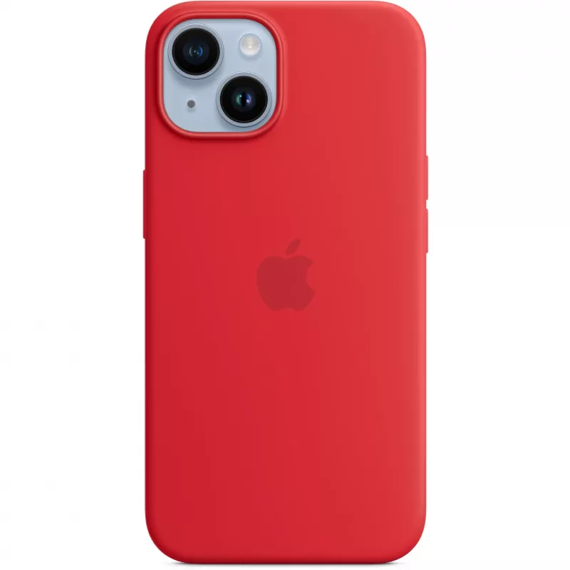 Apple iPhone 14 siliconen case met MagSafe, (PRODUCT)rood