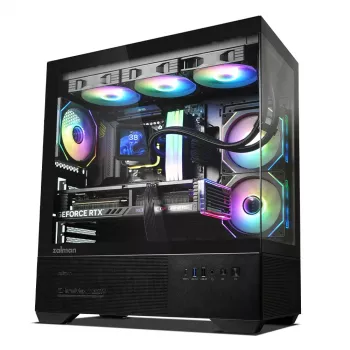 PC-behuizing CHRONIX V2 mid tower ARGB ventilator x3 zwart