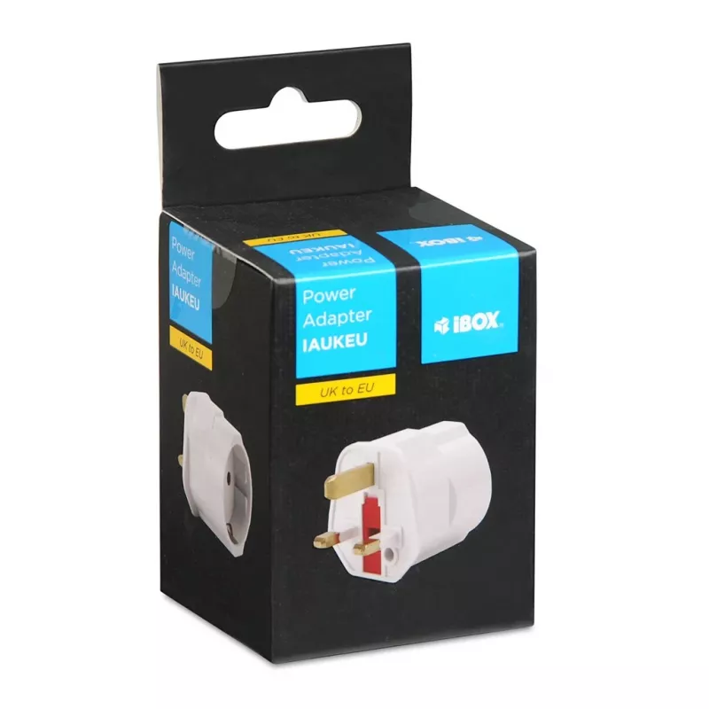 Voeding IBOX iaukeu netlader met verwisselbare UK- (type G) en EU-stekkers (type E), 100–240 V 50/60 Hz, 7,5 A, wit