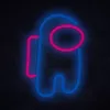 Decoratieve neon-ledlamp MANTA SNL27BLT Style Neon Lights ASTRONAUT, plug-and-play tafel-wand-ledaccentlamp
