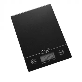 Adler AD 3138 b Mechanische keukenweegschaal zwart tafelblad rechthoekig