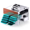 Micro-Tower computerbehuizing Jonsbo N4 WIT Mini-ITX met gehard glas