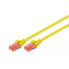 Netwerkkabel Digitus CAT 6 U/UTP RJ-45 10m geel