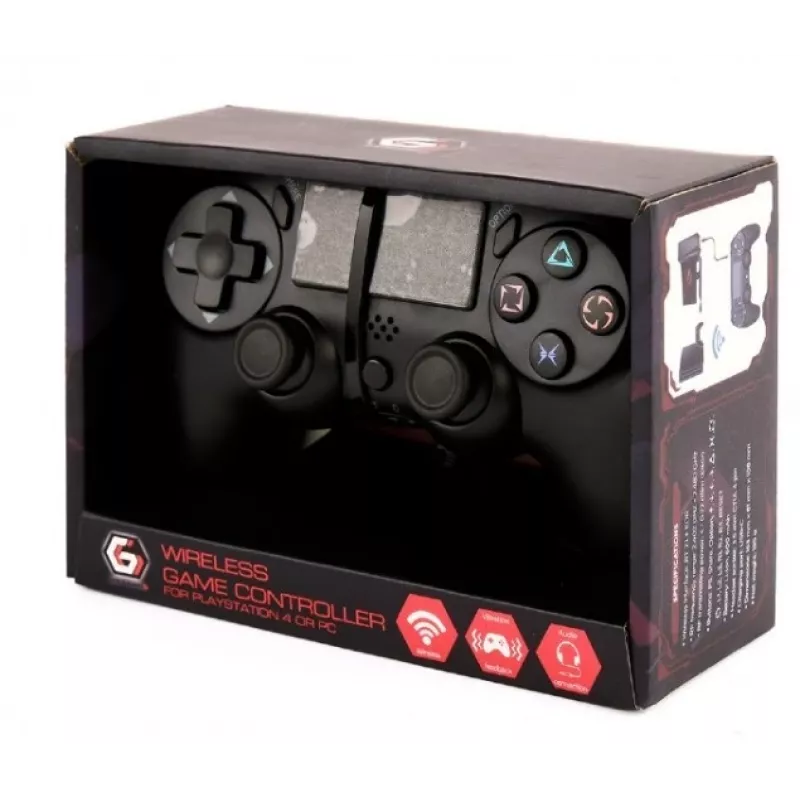 Gaming-controller GEMBIRD JPD-PS4BT-01-BK draadloos PS4-compatibel invoerapparaat