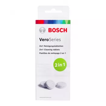 Reinigingstabletten Bosch TCZ8001A — wit, 10-pack, reinigingstabletten voor huishoudelijke apparaten