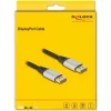 DeLOCK DisplayPort-kabel 16K 60 Hz 2 m zilver metaal