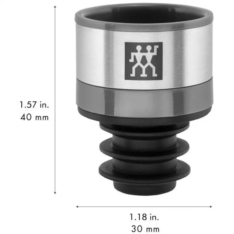 Wijnbewaaringspomp ZWILLING Fresh & Save 36802-000-0 — grijs, kunststof, 40 mm hoogte, 3 cm diameter