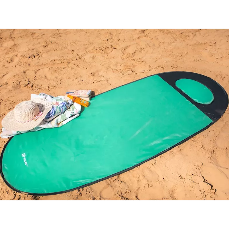 TRACER Beach Mat Pop Up 46948 – lichtgewicht draagbare mintgroene opvouwbare mat
