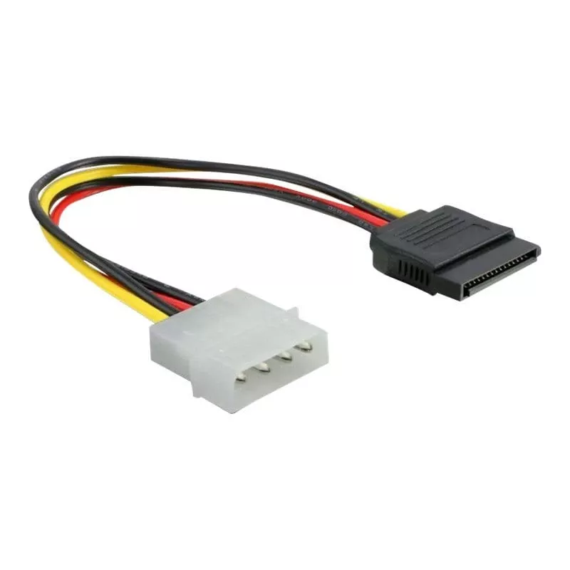Stroomkabel SATA HDD DeLOCK B40160100 4-pins stekker recht 0,12 m