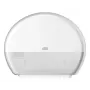Papieren handdoekdispenser Tork Mini Jumbo Roll 132×345×275 mm, wit, MPN 555000