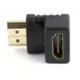 HDMI-adapter GEMBIRD A-HDMI90-FML, HDMI naar HDMI, haakse 90°-adapter, zwart