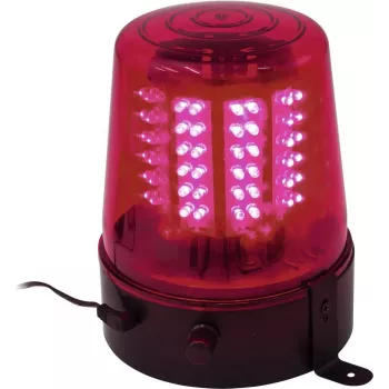 LED-politielamp EUROLITE 108 LED's rood – waarschuwingslamp voor hulpvoertuigen, 108 rode LED's