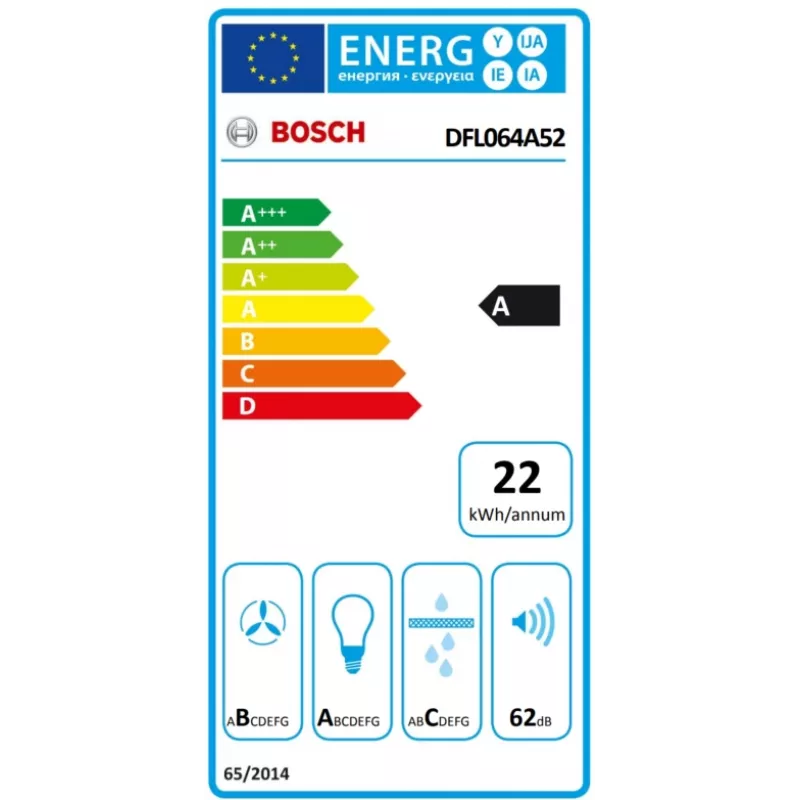 Bosch Serie 4 DFL064A52 afzuigkap halfingebouwd (uitschuifbaar) roestvrijstaal 271 m³/h