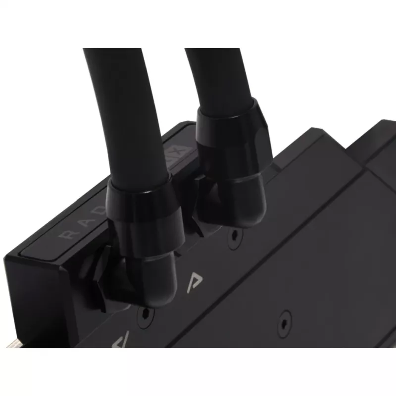 Alphacool HF schroefkoppeling TPV metaal - 90° draaibaar 12,7/7,6 mm - zwart (17455)