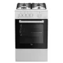 Beko FSG52020FW fornuis vrijstaand fornuis gas zwart, wit
