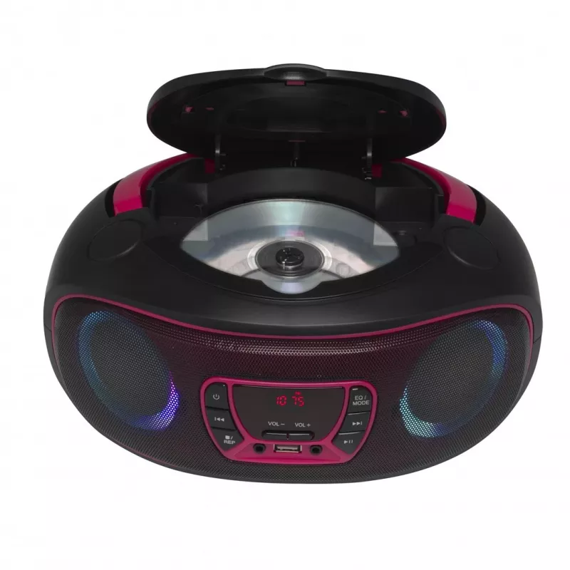 Denver TCL-212BT PINK cd-speler draagbare cd-speler zwart, roze