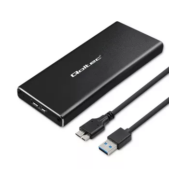 M.2 SATA SSD-behuizing QOLTEC 51854 USB 3.0 gereedschapsloos