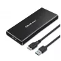 M.2 SATA SSD-behuizing QOLTEC 51854 USB 3.0 gereedschapsloos