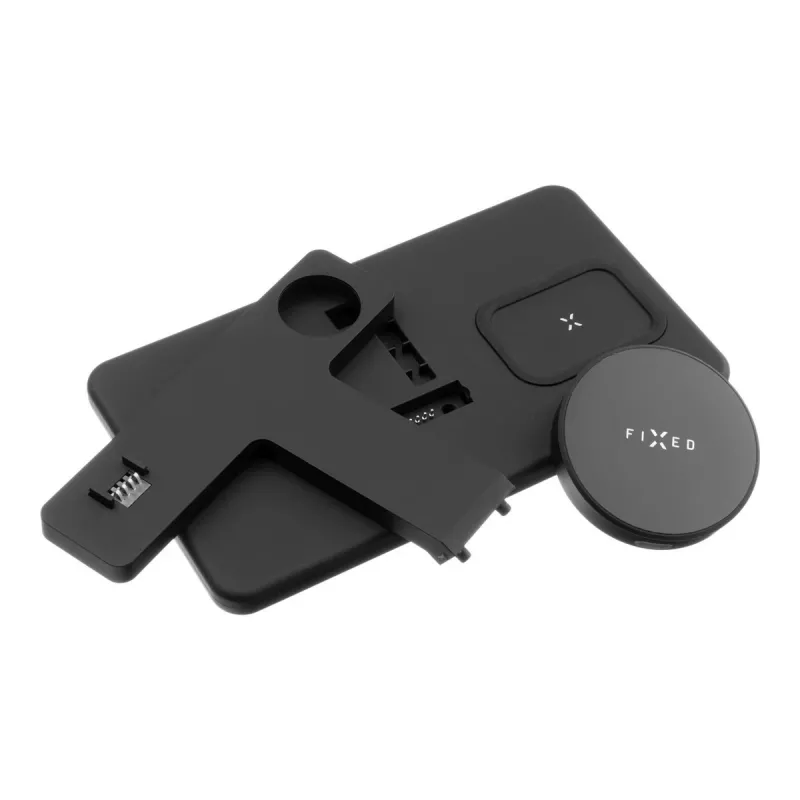 Fixed | MagPowerstation 3-in-1 draadloos oplaadstation met MagSafe-houder | FIXMPOS-BK | zwart