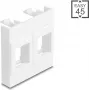 Wandplaat-moduleframe DELOCK Easy 45, 2x keystone-houders, 45×45 mm