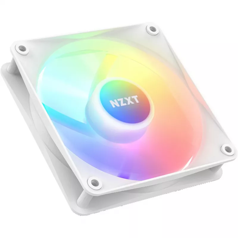 NZXT F120 RGB Core RF-C12SF-W1 120 mm behuizingsventilator, 500–1800 RPM, PWM, wit