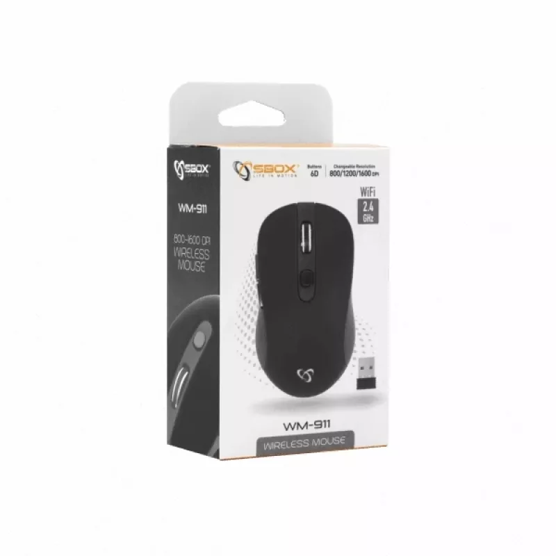 Sbox WM-911B draadloze muis zwart