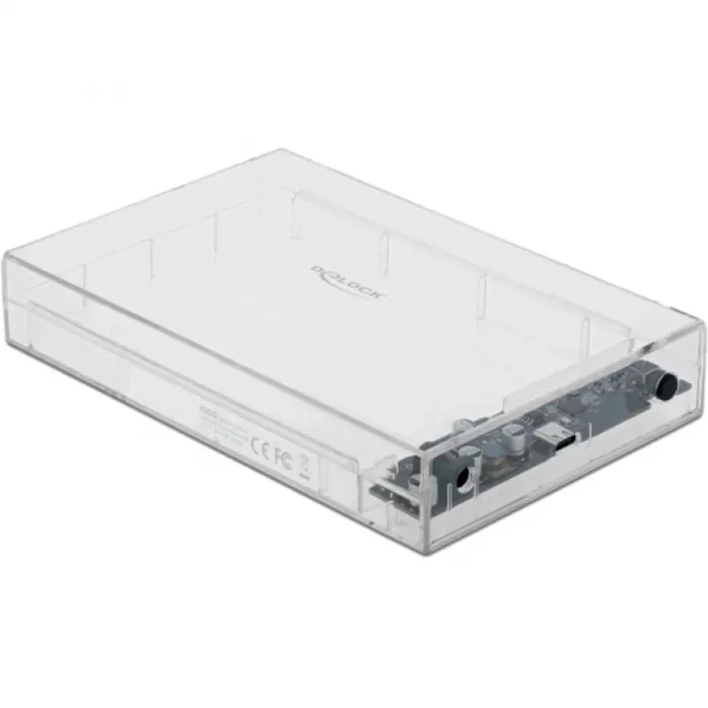 HDD/SSD-behuizing DeLOCK 42623 transparant 2,5/3,5 inch
