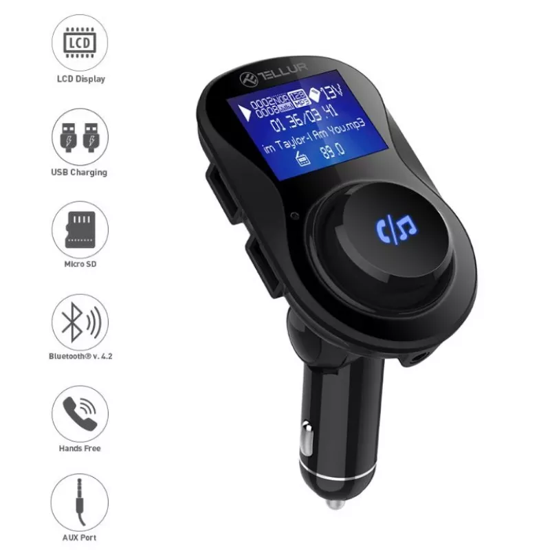 Tellur FMT-B3 FM-transmitter, zwart