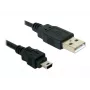 USB-kabel DeLOCK 82252 USB 2.0 1,5 m USB A mini-USB B zwart