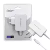 Qoltec 51039 65 W USB-C PD-voedingsadapter, 5–20,3 V, 2–3,25 A, ingebouwde USB-C-kabel, wit