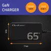 QOLTEC oplader 65W GaN Super Fast slank PD 5-20V 3,25A USB-C