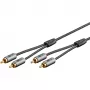 Goobay 65295. Aansluiting 1: 2 x RCA, connector 1 geslacht: mannelijk, aansluiting 2: 2 x RCA, connector 2 geslacht: mannelijk, kabelmateriaal: