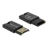 DeLOCK USB 2.0 kaartlezer zwart Micro SD MicroSDHC MicroSDXC 480 Mbit/s