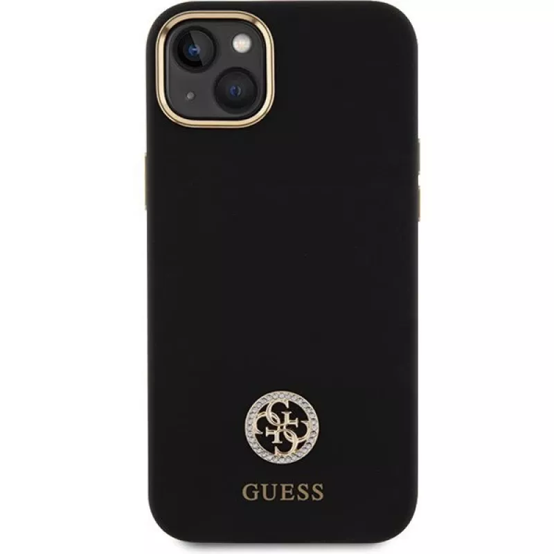 GUESS | GUHCP15M4DGPK | Backcover | Apple | iPhone 15 Plus/14 Plus | TPU, siliconen, microvezel | zwart