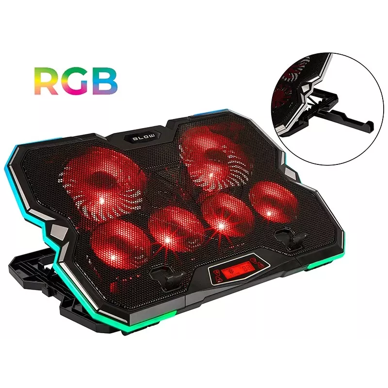 6 FAN VORTEX RGB laptop-koelpad