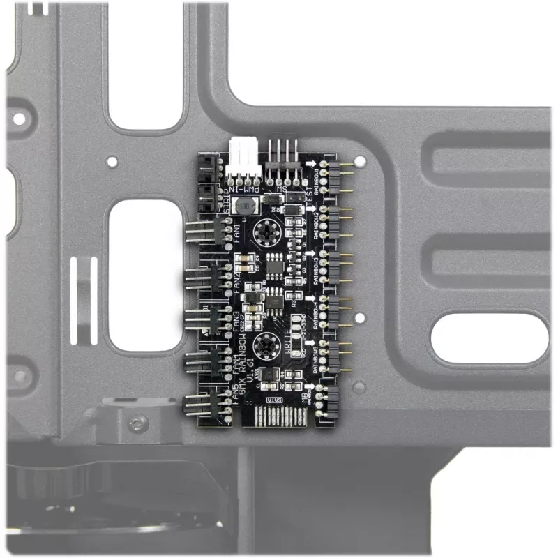 Behuizing INTER-TECH X-608 INFINITY MICRO, microATX, RGB, voor- en zijpaneel van gehard glas, zonder voeding