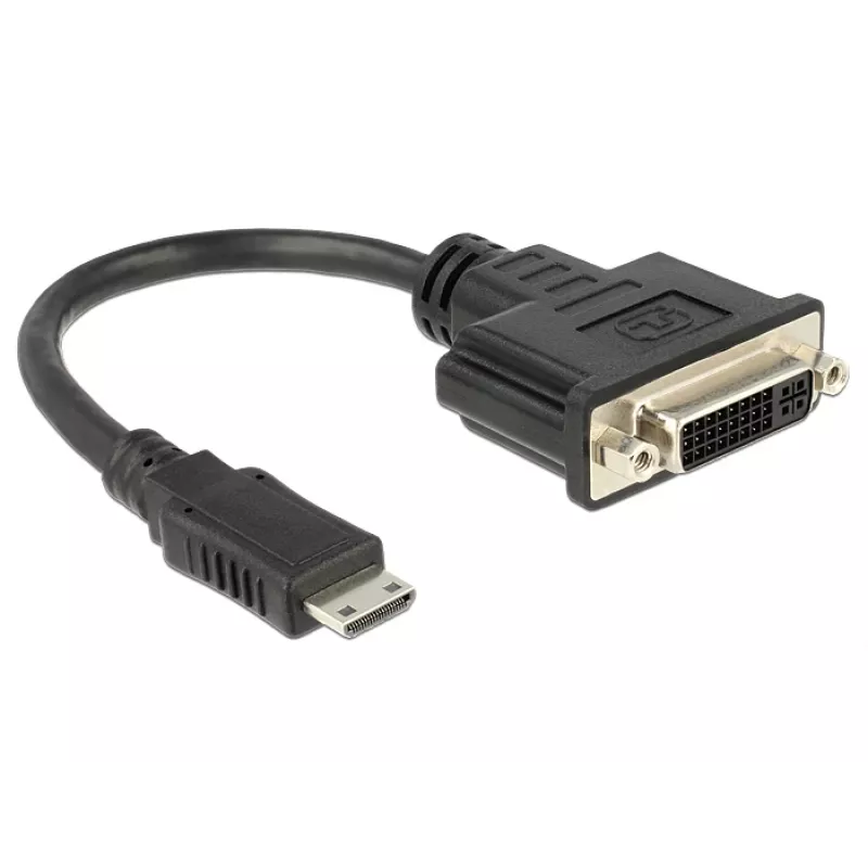 Videokabeladapter DeLOCK 65564 0,2 m HDMI type C naar DVI-D zwart